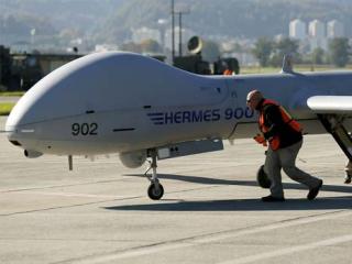 Máy bay không người lái Hermes 900 của Israel.